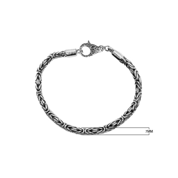 AB-1000-S-7MM-8" Sterling Silver Bracelet With Lobster Jewelry Bali Designs Inc