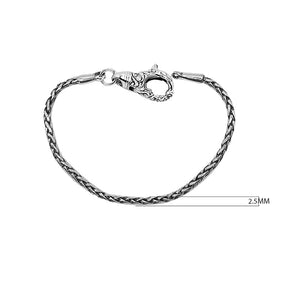 AB-1002-S-2.5MM-7 Sterling Silver Bracelet With Lobster Jewelry Bali Designs Inc