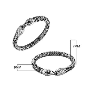 Sterling silver braided bracelet with eagle head clasp for wholesale