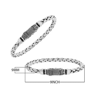 925 Sterling Silver Flat Wheat Chain Bracelet With Box Clasp
