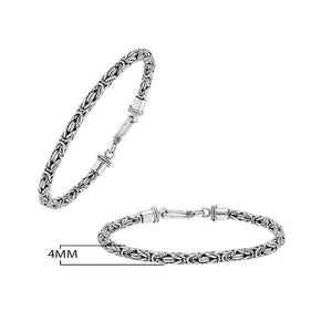 Wholesale sterling silver bracelet with Balinese wheat-link chain and detailed lobster clasp handcrafted in Bali.