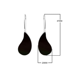 Sterling Silver drop earrings with Black Shell for wholesale collection