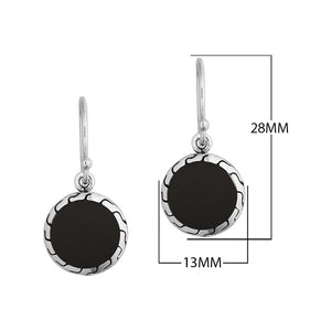 Sterling Silver Black Shell earrings with polished finish for wholesale collection.