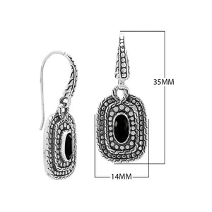 Sterling Silver Citrine Quartz Granulated Oval Drop Earrings With Balinese Detailing