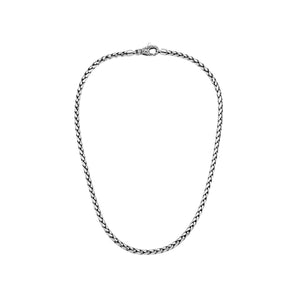 Sterling silver 3MM wheat chain necklace, handcrafted Bali jewelry wholesale