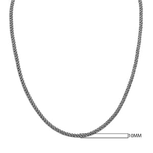 AN-1122-CZW-16" Sterling Silver Necklace With White Cubic Zirconia Jewelry Bali Designs Inc