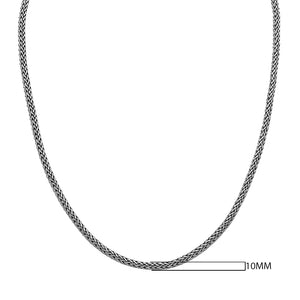 AN-1122-EM-16" Sterling Silver Necklace With Emerald Q. Jewelry Bali Designs Inc