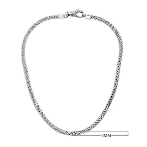 Wholesale 4 MM Sterling Silver chain with lobster clasp, handcrafted in Bali, Indonesia.
