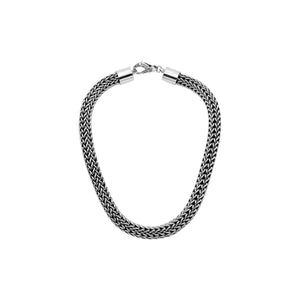 Sterling Silver 15MM Bali Woven Chain Necklace with Hook Lock wholesale jewelry