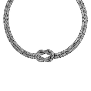 Sterling Silver Bali Woven Chain Necklace with Push Clasp wholesale