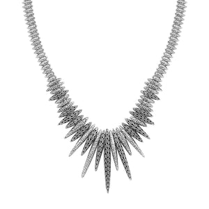 Sterling silver spiked necklace with lobster clasp for wholesale jewelry collections
