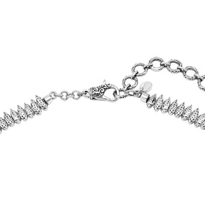 Sterling silver spiked necklace with lobster clasp for wholesale jewelry collections