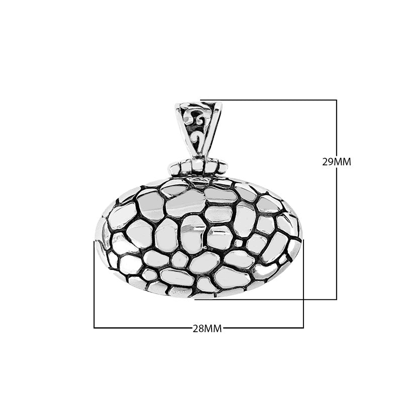 Sterling Silver Delightful charming Pendant With Plain Silver Jewelry Bali Designs Inc