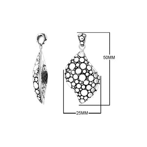 A wholesale Silver Overlay Over Copper pendant featuring an abstract bubble cutout design, oxidized detailing, polished edges, and a modern wave silhouette ideal for bulk jewelry orders.