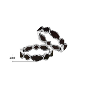 Sterling silver wave pattern ring with Black Shell inlay and Balinese detailing