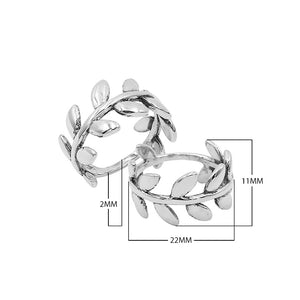 Sterling Silver Beautiful Simple Designer Leaf Ring In Elegant Style
