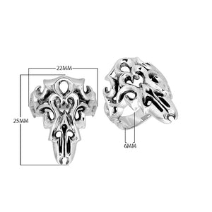 Sterling Silver handcrafted fancy designer ring wholesale from Bali, Indonesia with polished and oxidized detailing