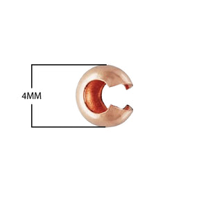 Rose Gold Overlay crimp cover bead wholesale jewelry finding