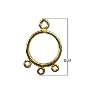 Bulk 18K Gold Overlay Over Copper chandelier earring findings in various geometric shapes for professional jewelry manufacturing.