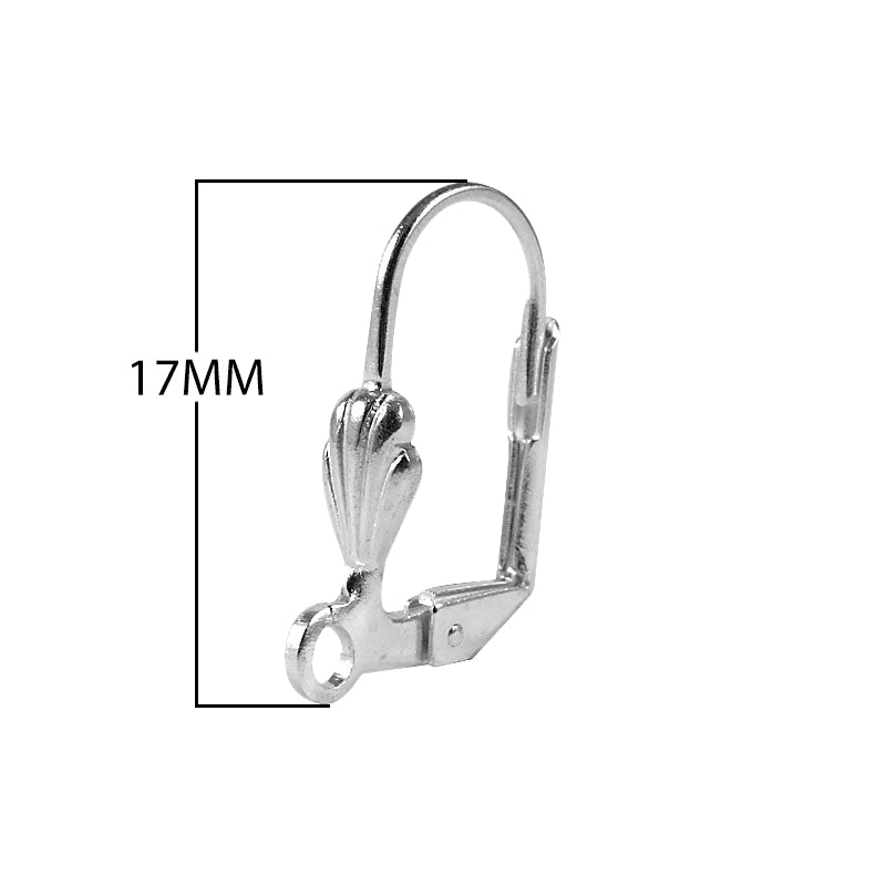 Silver Overlay Leverback Earwire handcrafted in India for wholesale jewelry findings