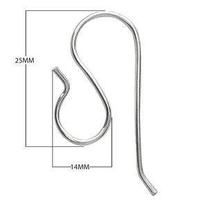 Silver Overlay Earwire Wholesale handcrafted in India with S-shaped hook design