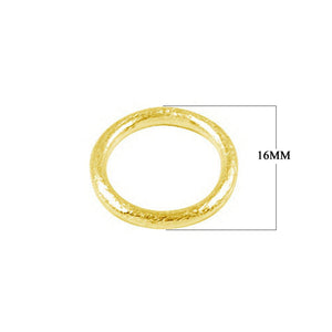 Minimalist hammered band ring with 18K Gold Overlay Over Copper, handcrafted in India