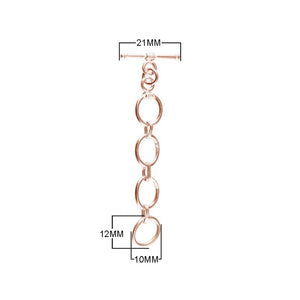 Rose Gold Overlay Toggle Clasp with oval link design for wholesale jewelry making.