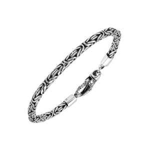 Sterling silver 4mm wheat chain bracelet – handcrafted Bali wholesale jewelry
