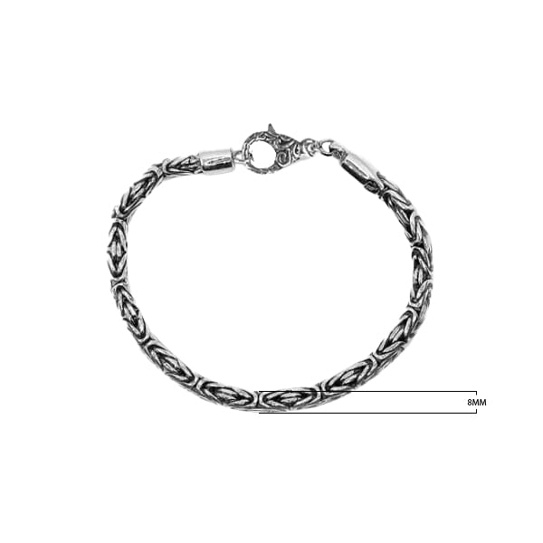 AB-1000-S-8MM-8" Sterling Silver Bracelet With Lobster Jewelry Bali Designs Inc