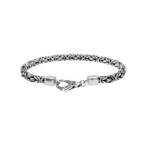 Wholesale sterling silver Byzantine chain bracelet with lobster clasp handcrafted in Bali