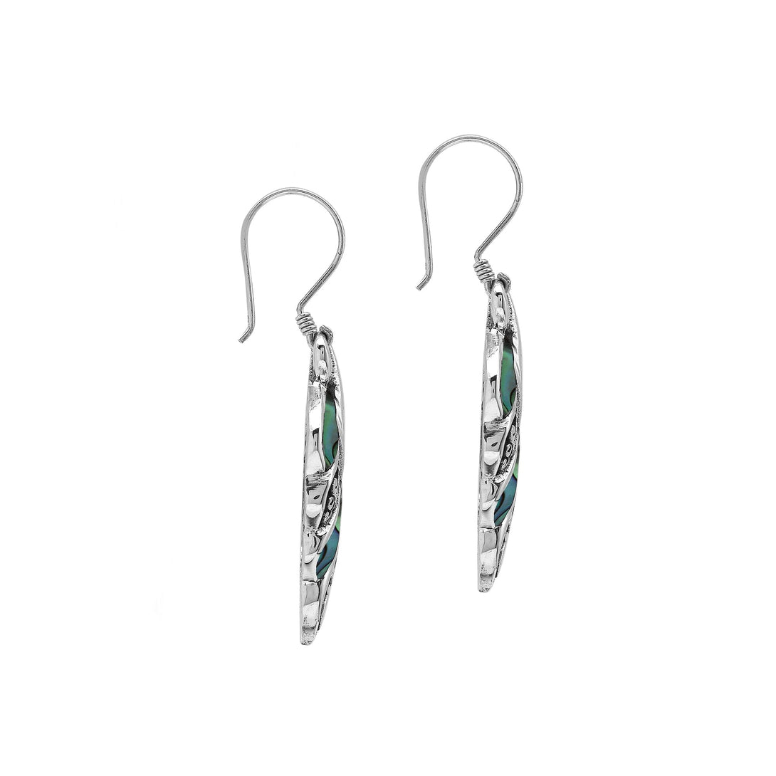 AE-1207-AB Sterling Silver Earring With Abalone Shell Jewelry Bali Designs Inc 