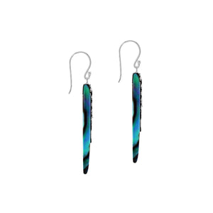Sterling silver Abalone Shell dangle earrings handcrafted in Bali