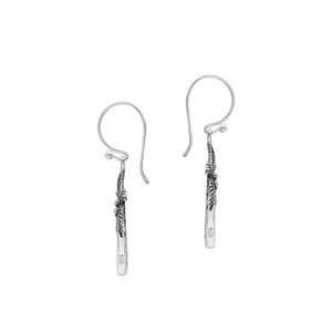 Wholesale Sterling Silver Palm Tree Earrings With Mother Of Pearl Inlay