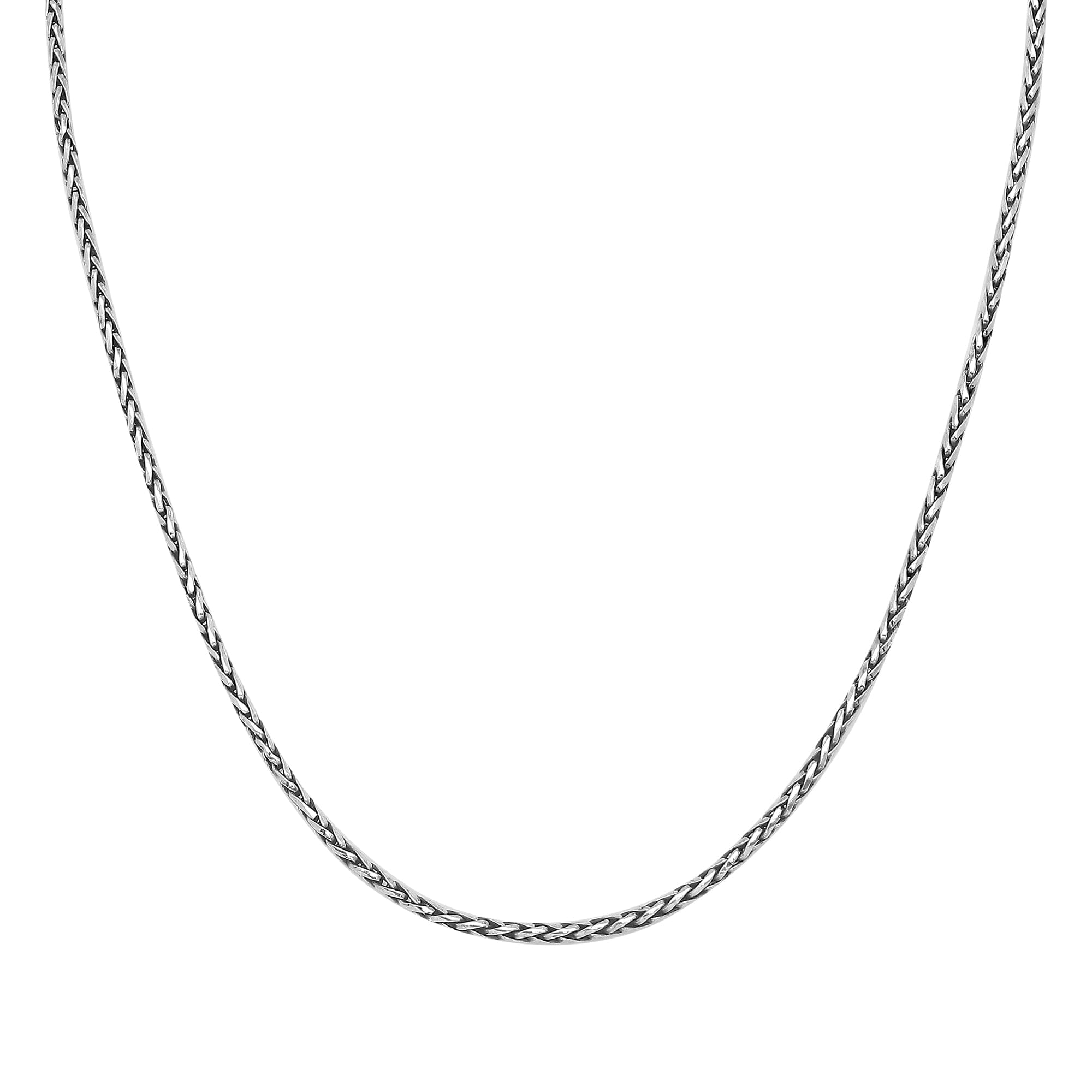 Sterling silver 3MM wheat chain necklace, handcrafted Bali jewelry wholesale