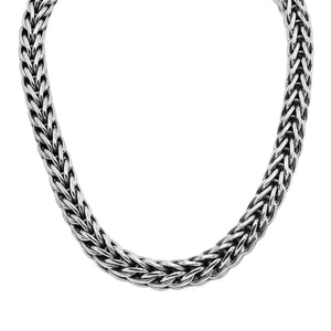 Sterling Silver 15MM Bali Woven Chain Necklace with Hook Lock wholesale