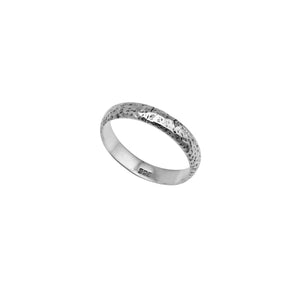 Wholesale sterling silver hammered texture band ring, handcrafted unisex 925 silver minimalist jewelry from Bali for bulk orders and resellers.