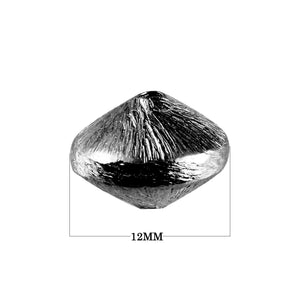 Black rhodium overlay copper faceted cone bead handcrafted in India for wholesale jewelry