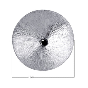 Handcrafted silver overlay over copper round disc decor accent with central opening made in India