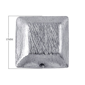 Handcrafted silver overlay over copper soft square block decor accent made in India with textured finish