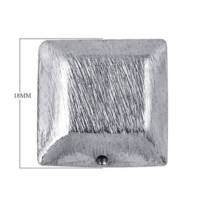 Handcrafted silver overlay over copper soft square block decor accent made in India with textured finish