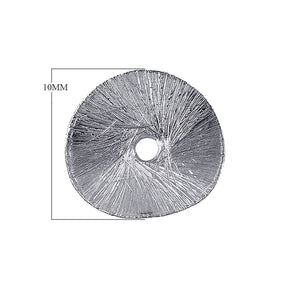 Handcrafted silver overlay copper textured round disc pendant from India with polished finish for wholesale use