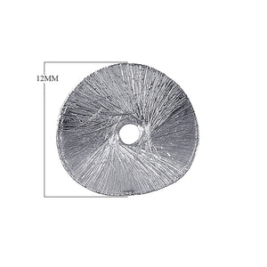 Handcrafted silver overlay copper textured round disc pendant from India with polished finish for wholesale use
