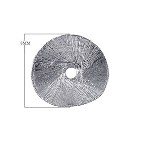 Handcrafted silver overlay copper textured round disc pendant from India with polished finish for wholesale use