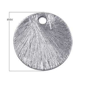 Handcrafted silver overlay copper textured round disc charm from India with polished finish for wholesale use