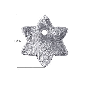 BSF-219 Silver Overlay Star Shape Chip Bead Beads Bali Designs Inc 10MM