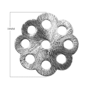 BSF-360 Silver Overlay Flower Shape Chip Bead Beads Bali Designs Inc 18MM