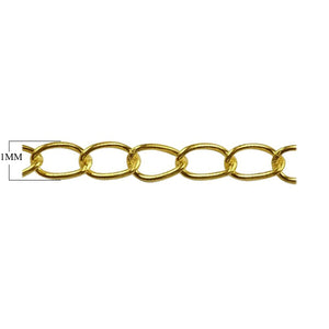 18K Gold Overlay Over Copper beading and extender chain with polished oval links crafted for wholesale jewelry manufacturing and professional assembly use