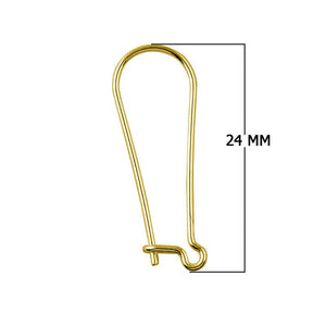 18K Gold Overlay Secure Leverback Earwire For Jewelry Making With Polished Finish Handcrafted In India