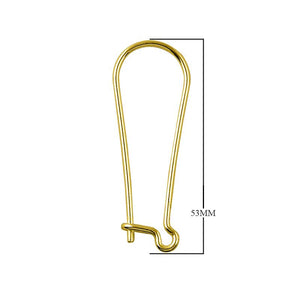 18K Gold Overlay Secure Leverback Earwire For Jewelry Making With Polished Finish Handcrafted In India