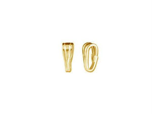 18K Gold Overlay Classic Pendant Bail For Jewelry Making Handcrafted In India